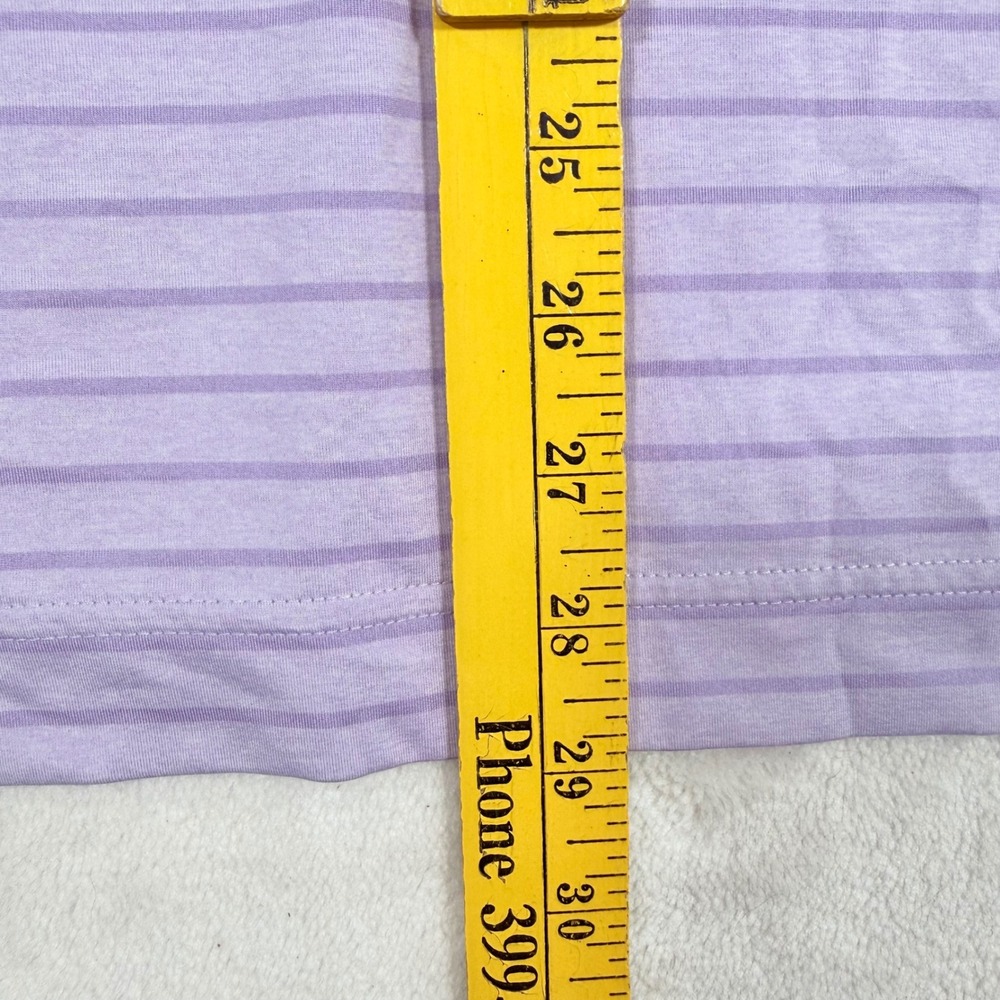 FootJoy Mens ProDry Striped Golf Polo Shirt Purple Lavender Medium 25520 - Picture 7 of 8